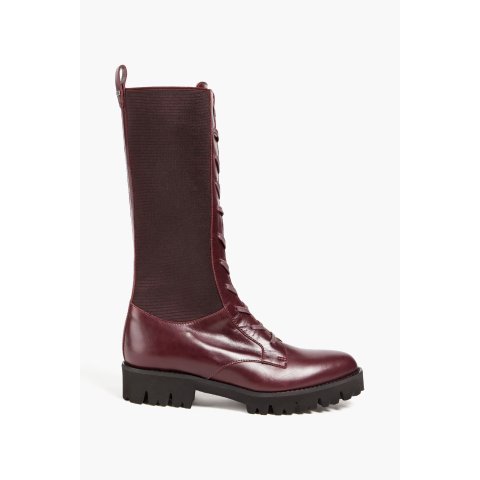 Glossed-leather combat boots 靴子€250.40 超值好货| 北美省钱快报