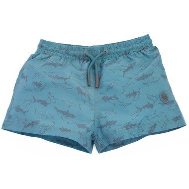 蓝色鲨鱼图案短裤