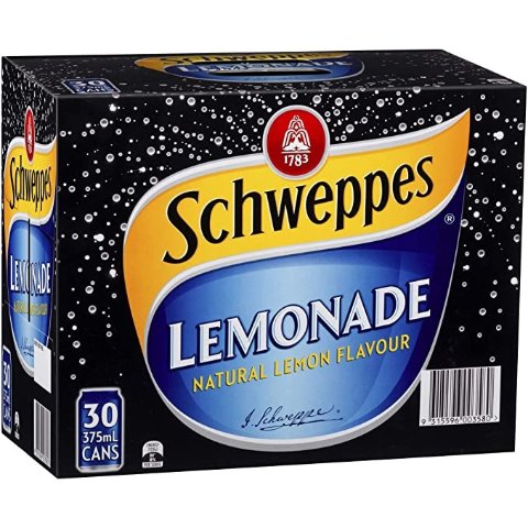 Schweppes 柠檬气泡水, 30 x 375mL
