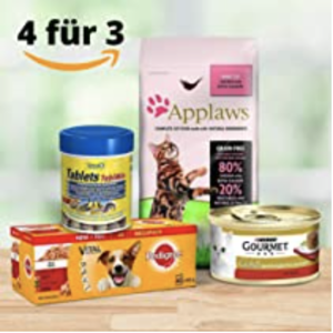 Amazon 宠物用品专场 买4付3 猫狗粮、零食、家居、药品等