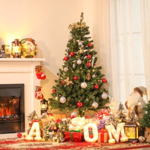 圣诞礼物：Aosom年终独家热促 $58收圣诞树 收圣诞老人