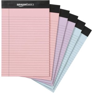史低价：Amazon Basics 办公学习专用书写本、草稿纸 共6本 3色