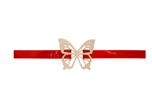 红蝴蝶腰带