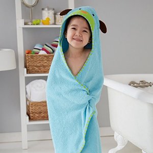 Skip Hop Zoo 宝宝连帽浴巾+ 搓澡巾 小狗造型