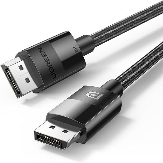 DisplayPort 1.4 数据线, 支持8K DP 60Hz, 4K 144Hz, 1080P 240Hz, 32.4Gbps 10ft