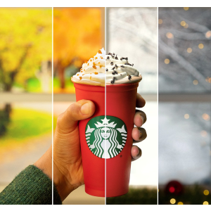 限今天：Starbucks 星巴克 前50名购买节日特饮的顾客 送限量版咖啡杯