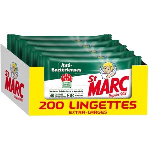 St Marc 抗菌消毒湿巾 13包520张€28 消除99.9％的细菌