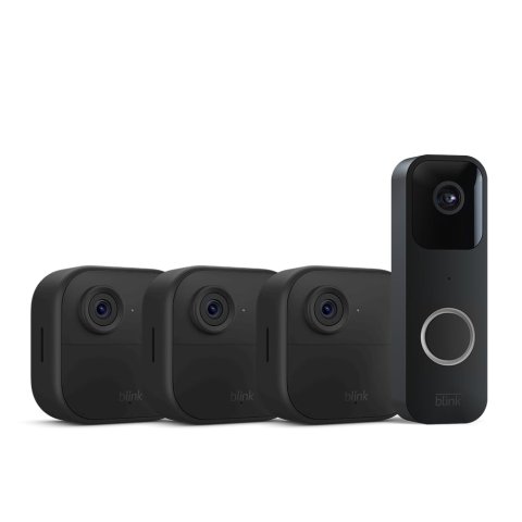 视频门铃+3个室外智能安全摄像头(第4代)+同步模块