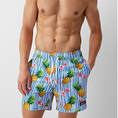 菠萝印花沙滩裤