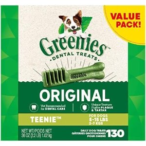 💥史低价💥：GREENIES 130个狗狗刷牙零食 大包装划算 养成健康好牙口