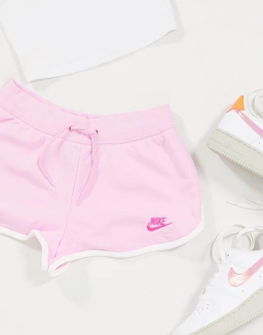 runner shorts粉色短裤