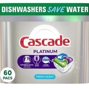Cascade 清香型 洗碗机专用洗碗凝珠 60颗