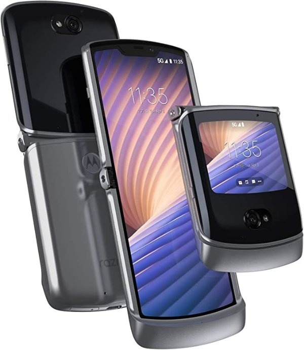 Razr 5G | Unlocked | Made for US by| 8/256GB | 48MP Camera | 2020 | Liquid Mercury