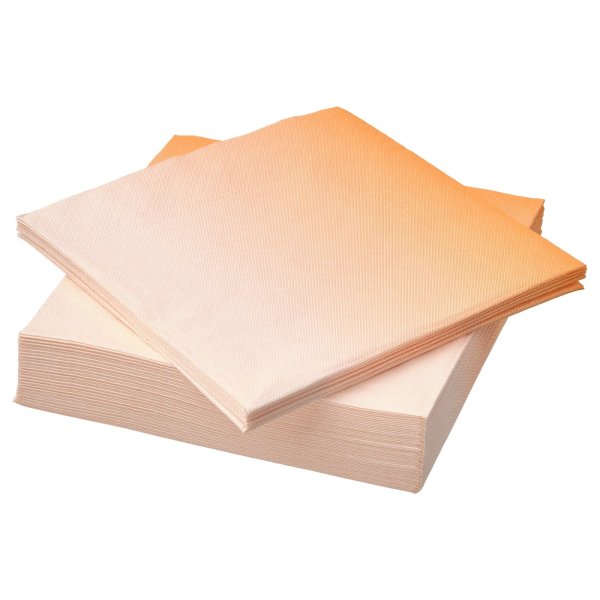橙色纸巾 24x24 cm