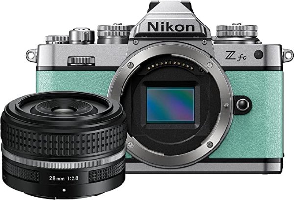 Z fc Mirrorless Camera (Mint Green) + Nikkor Z 28mm f/2.8 (SE) Compact,ZFC096YA