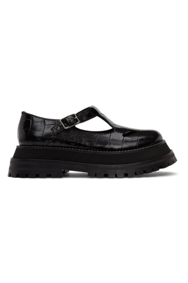 Black Croc T-Bar 乐福鞋