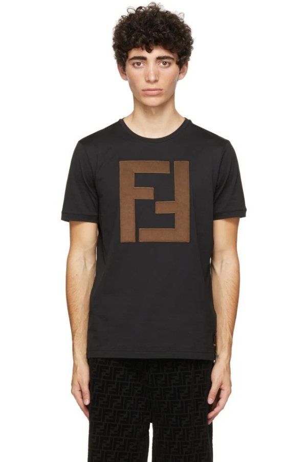 Black 'FF' T恤