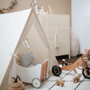 超后一天：Kinderfeets 实木儿童玩具、平衡板 小兔车$25