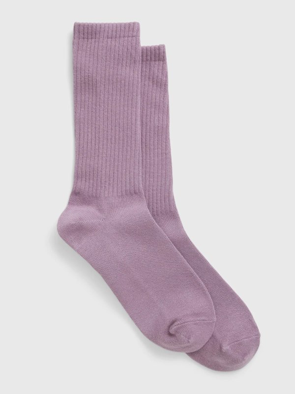 香芋紫有机棉袜子