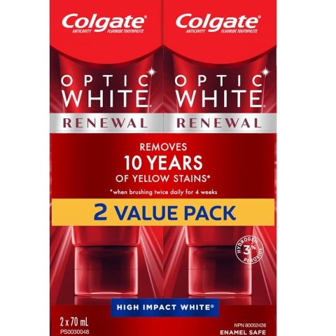 $9.47/ 2件装Colgate 光学美白再生牙膏70ml 可去除10年的黄渍?!