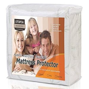 Utopia Bedding 防水防过敏竹纤维床垫保护套（Twin尺寸）