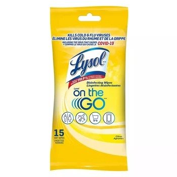 Lysol柠檬味消毒湿巾 15片