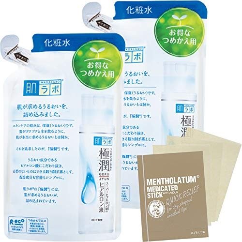 肌研极润 透明质酸保湿化妆水 替换装 170毫升x2+赠品