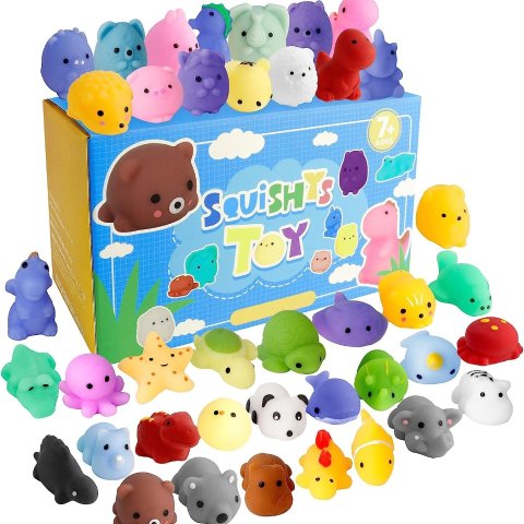 SEKEAHU Mochi Squishy 玩具 40 件装可爱动物玩具