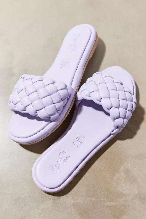 奶油紫凉拖鞋