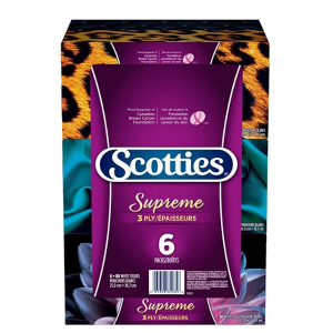 Scotties Supreme 3层面巾纸 - 6盒装（每盒88张）