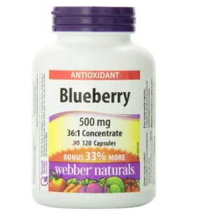 补货：Webber Naturals Blueberry 36:1 天然蓝莓浓缩护眼胶囊
