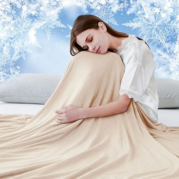 米白色夏凉毯 130cm x 170 cm