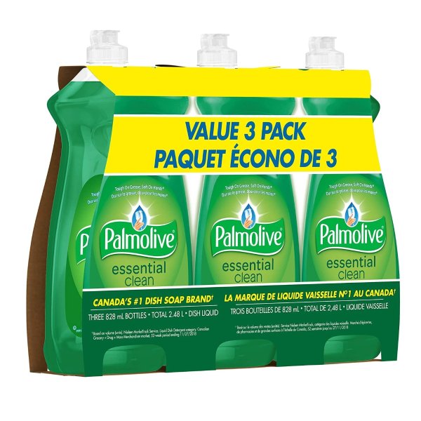 Palmolive 抗菌原香型洗碗液 828ml*3瓶 