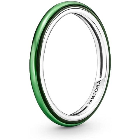 绿色珐琅素圈戒指