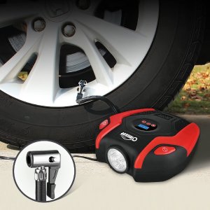 Oasser 便携式车载电动充气泵 可测胎压 配送多个转换头