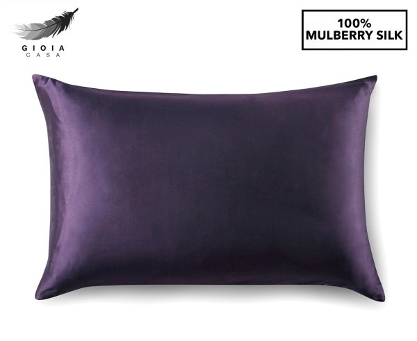 Gioia Casa 100%桑蚕丝枕套 暗紫色