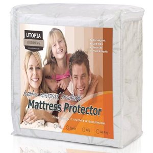Utopia Bedding 防水防过敏竹纤维床垫保护套（King尺寸）