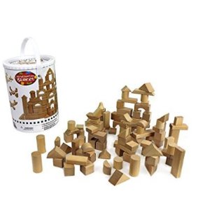Wooden Blocks - 100片桶装原色木质积木