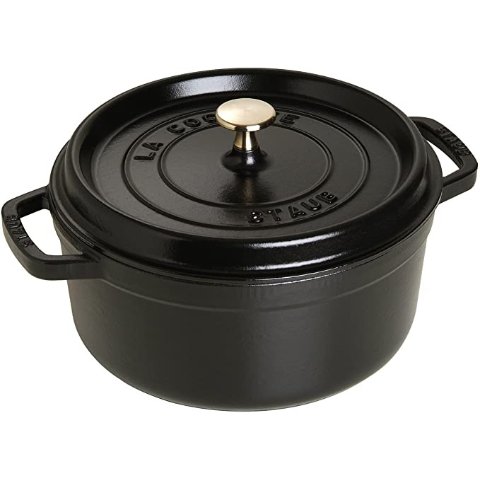 圆形铸铁锅 24 cm, 3,8 L, 黑色