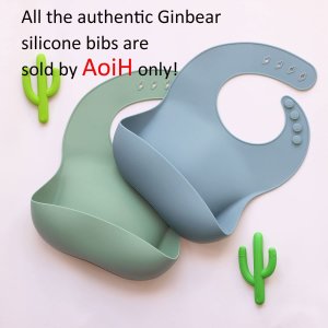 史低价：Ginbear 宝宝硅胶围嘴 2件 食品级硅胶 仅$6.74/件