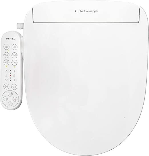 Bidetmega 150 Smart Electronic Bidet Seat with Innovative i-Wave Technology (for Rounded Toilet Bowl), Bidetmega 150R, White