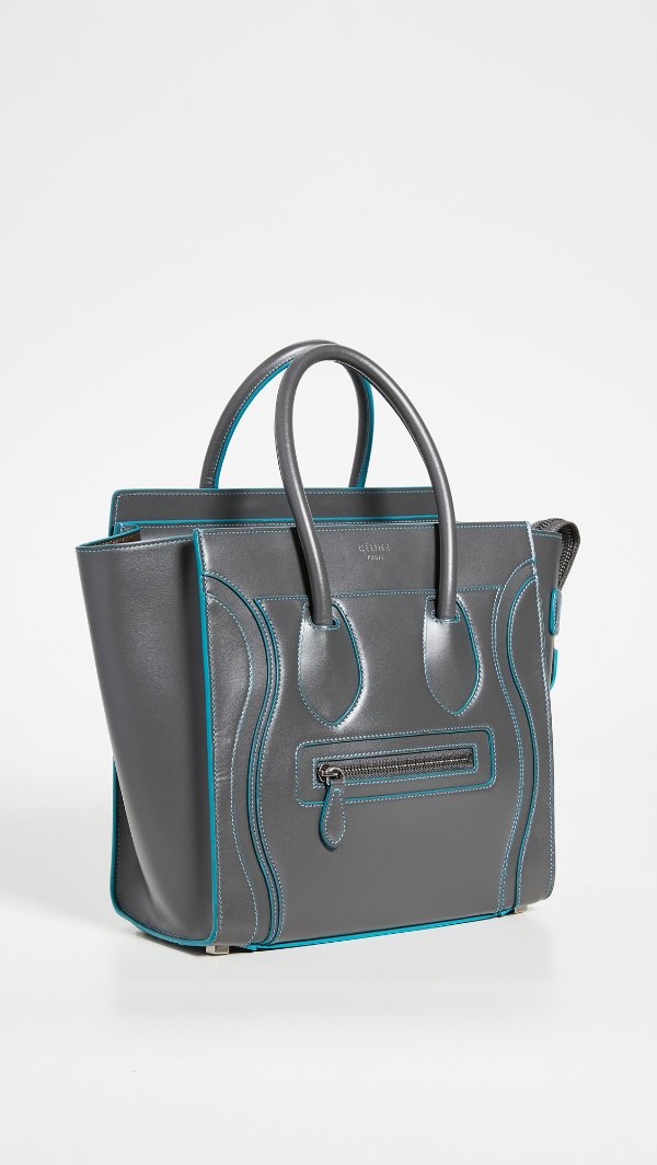Celine Grey Smooth Luggage Micro Bag