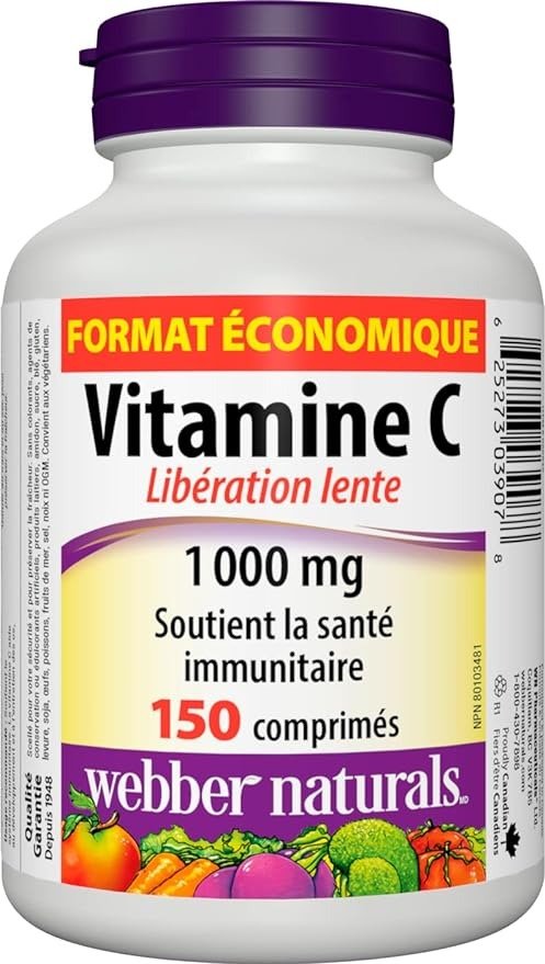 Webber Naturals 缓释维C片1000mg 经济装150片