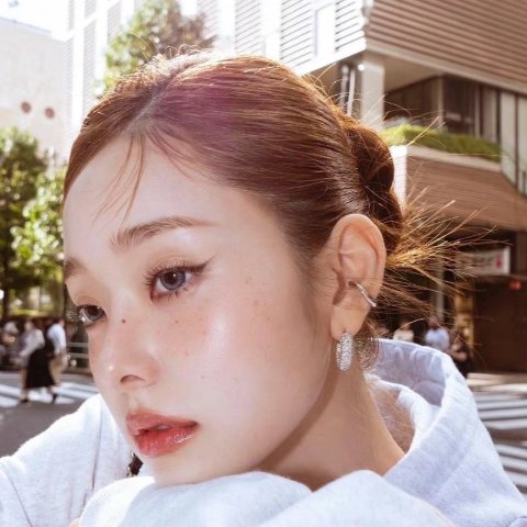 Swarovski爆闪小环款百搭100%Dextera 环形耳环