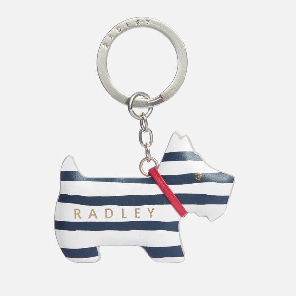 Women's Go Walkies-Stripe Keyring - Chalk