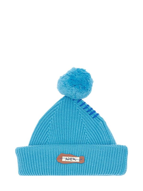 蓝色logo毛线帽