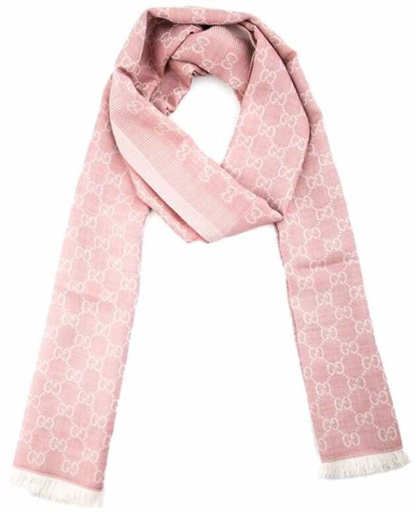 粉色老花围巾