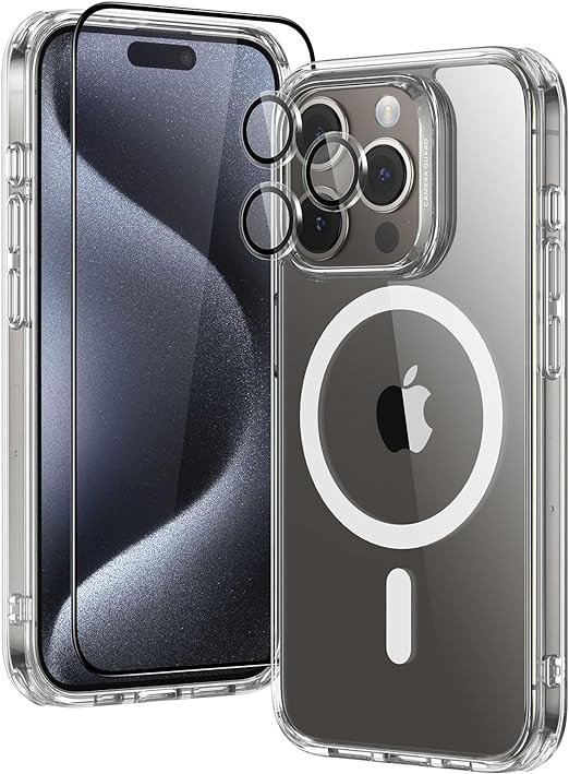 iPhone 15 Pro Max 透明壳 + 钢化膜 + 镜头膜