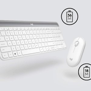Logitech MK470 键盘鼠标套装 德语键盘 配套鹅卵石鼠标