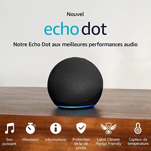 Echo Pop仅€19.99Echo Dot 5代 史低€22.99 智能闹钟+声控